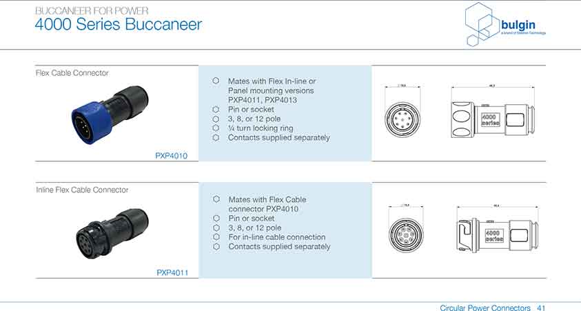 線纜連接器PXP4010尺寸