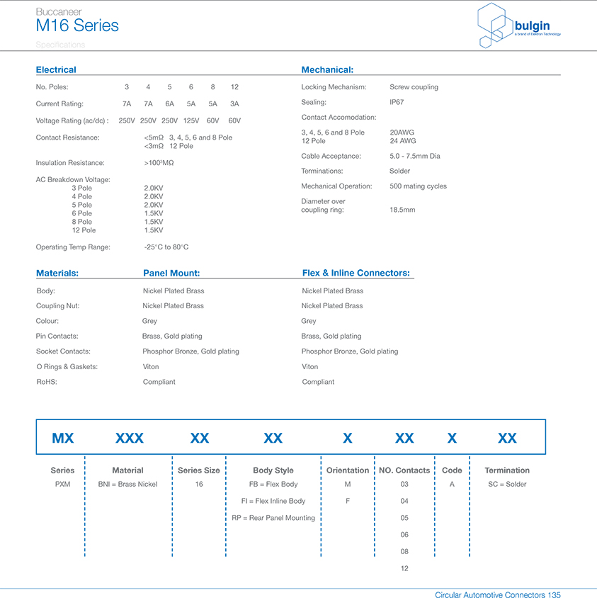 16芯公前鎖板端焊線式選型